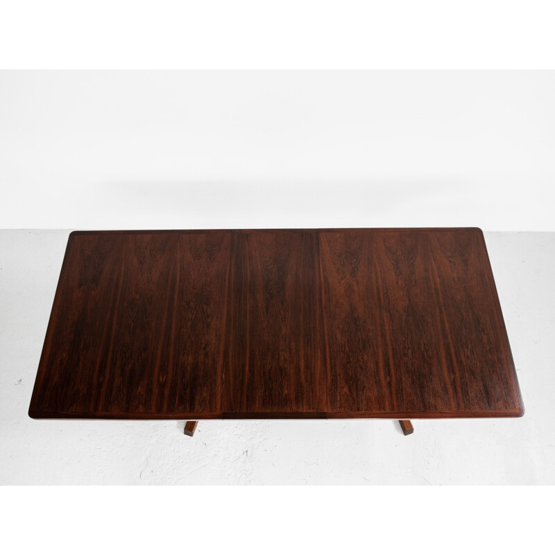 Table de salle à manger rectangulaire Vintage XL en palissandre par Gudme Møbelfabrik Danois 1960s