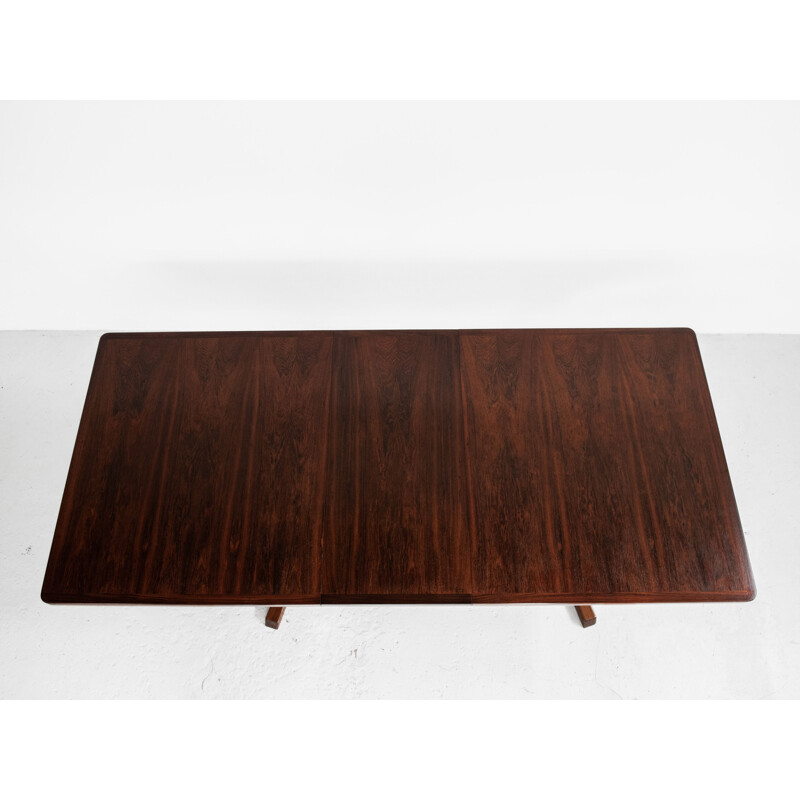 Vintage XL rectangular dining table in rosewood by Gudme Møbelfabrik Danish 1960s