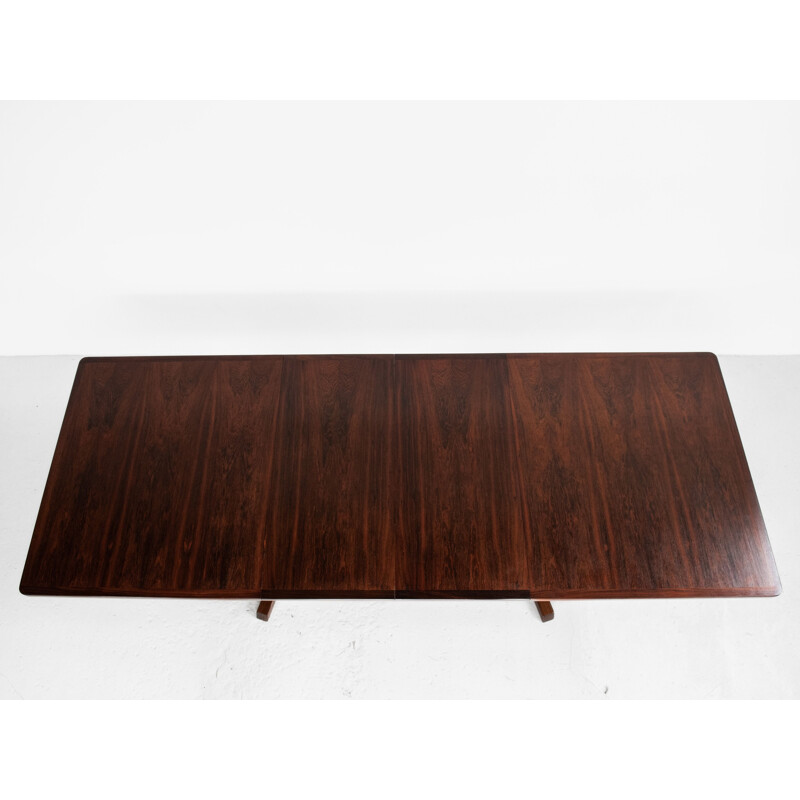 Vintage XL rectangular dining table in rosewood by Gudme Møbelfabrik Danish 1960s