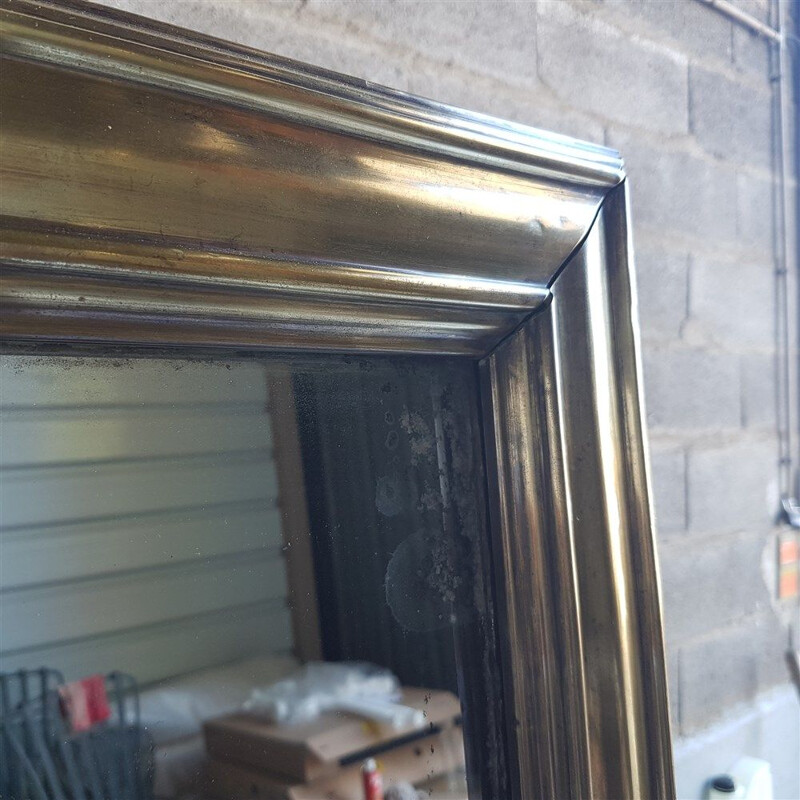 Vintage brass mirror 1900