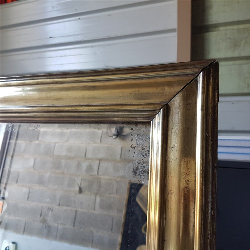 Vintage brass mirror 1900