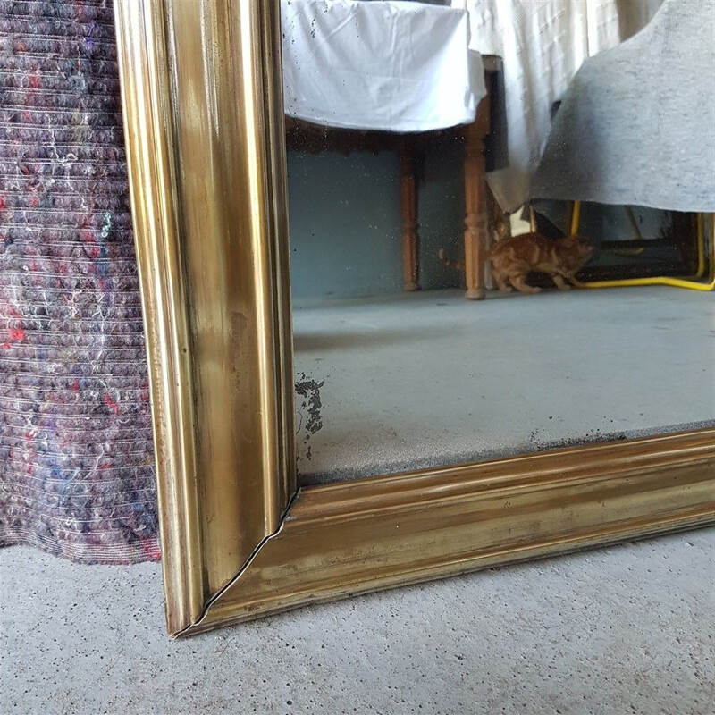 Vintage brass mirror 1900