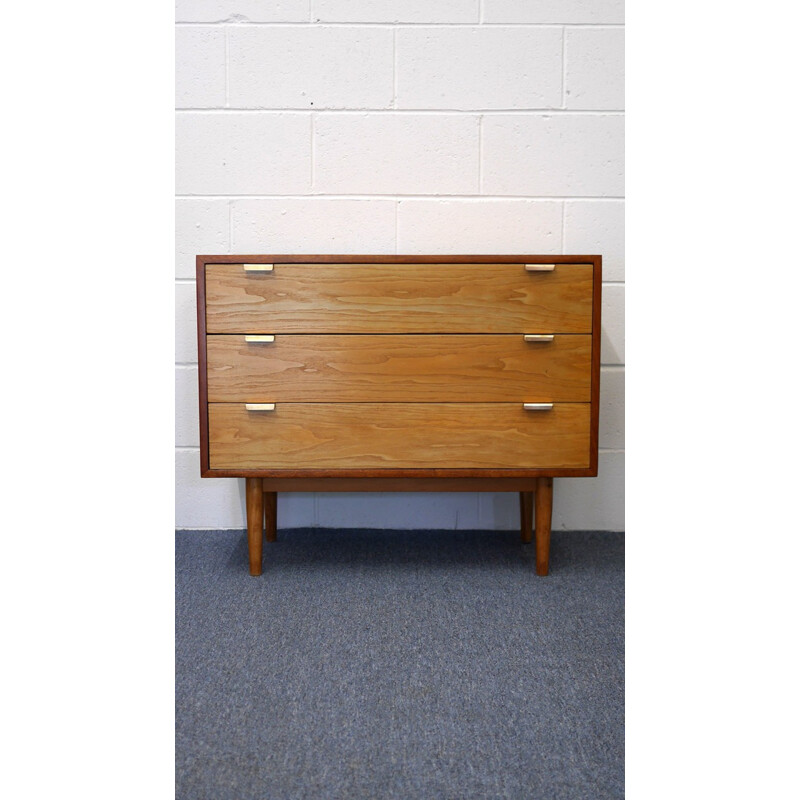 Mid-century chest of drawers "Interplan" in mahogany and ash, Robin DAY - 1950s