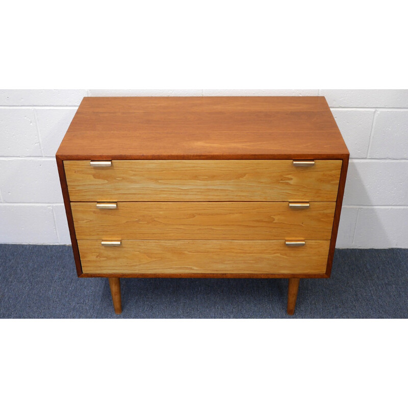 Mid-century chest of drawers "Interplan" in mahogany and ash, Robin DAY - 1950s
