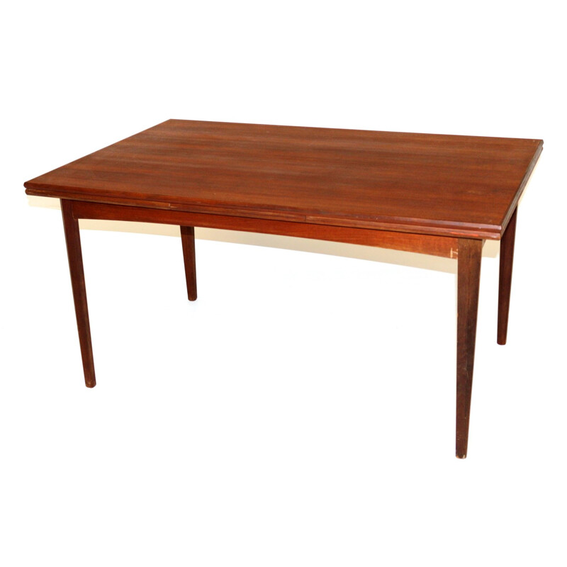 Vintage teak extensible dining table, Denmark, 1960