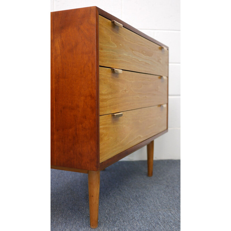 Mid-century chest of drawers "Interplan" in mahogany and ash, Robin DAY - 1950s