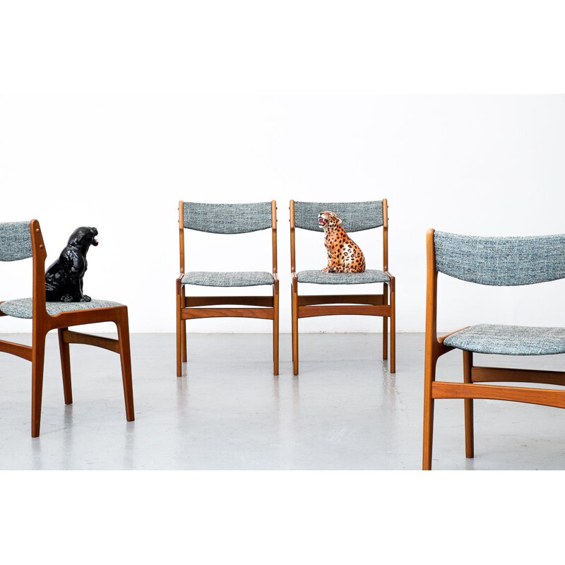 Ensemble de 4 chaises vintage de la marque Anderstrup Møbelfabrik Danemark 1970