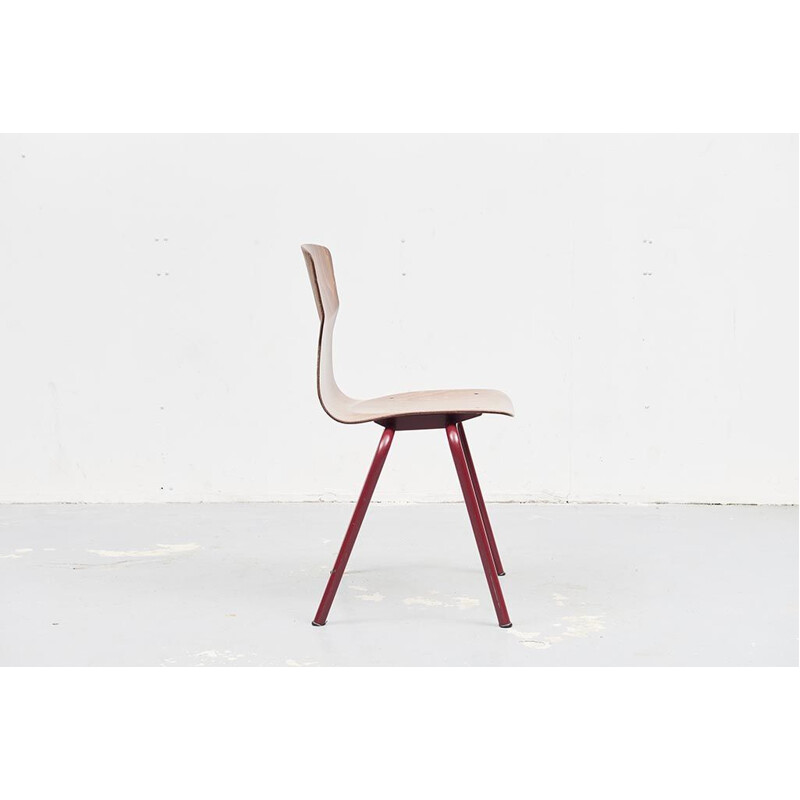 Vintage Eromes oak carmine chair 1960