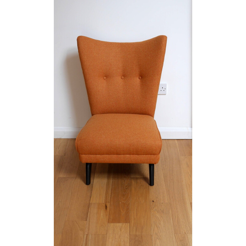 Chaise "Encore" en laine orange, Howard KEITH - 1950