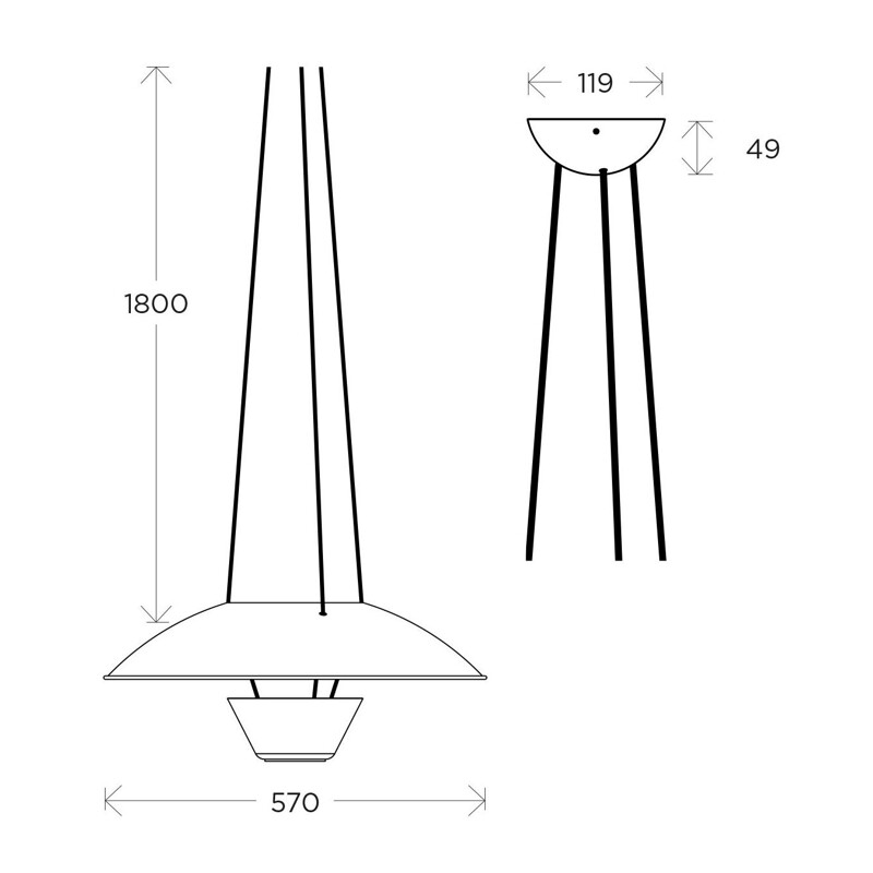 Design-Hängeleuchte Disderot M4, Michel Mortier