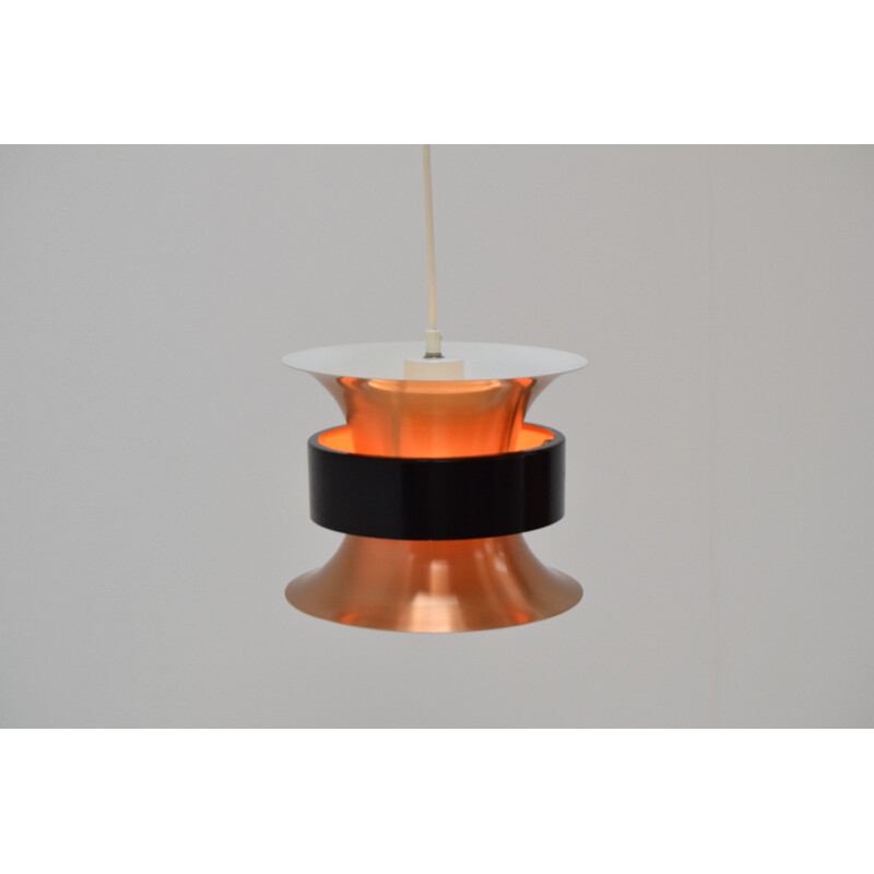 Vintage Brass Pendant Light by Bent Nordsted for Lyskaer, Danish 1970s