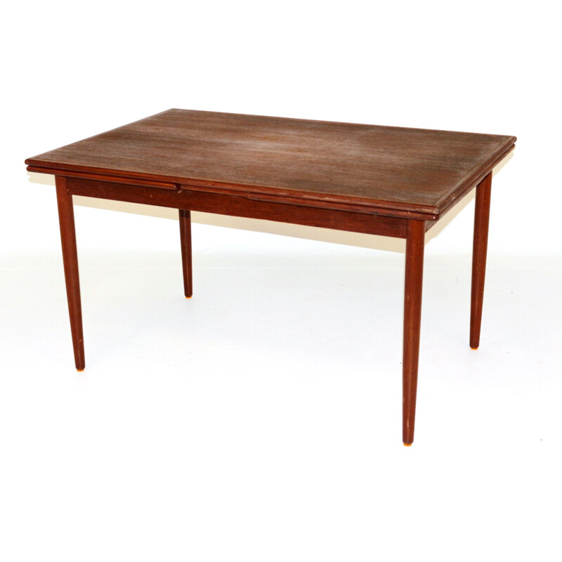 Vintage teak extensible dining table, Denmark, 1950