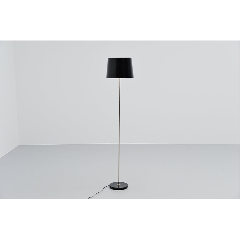 Vintage floor lamp black industrial Gispen 1960