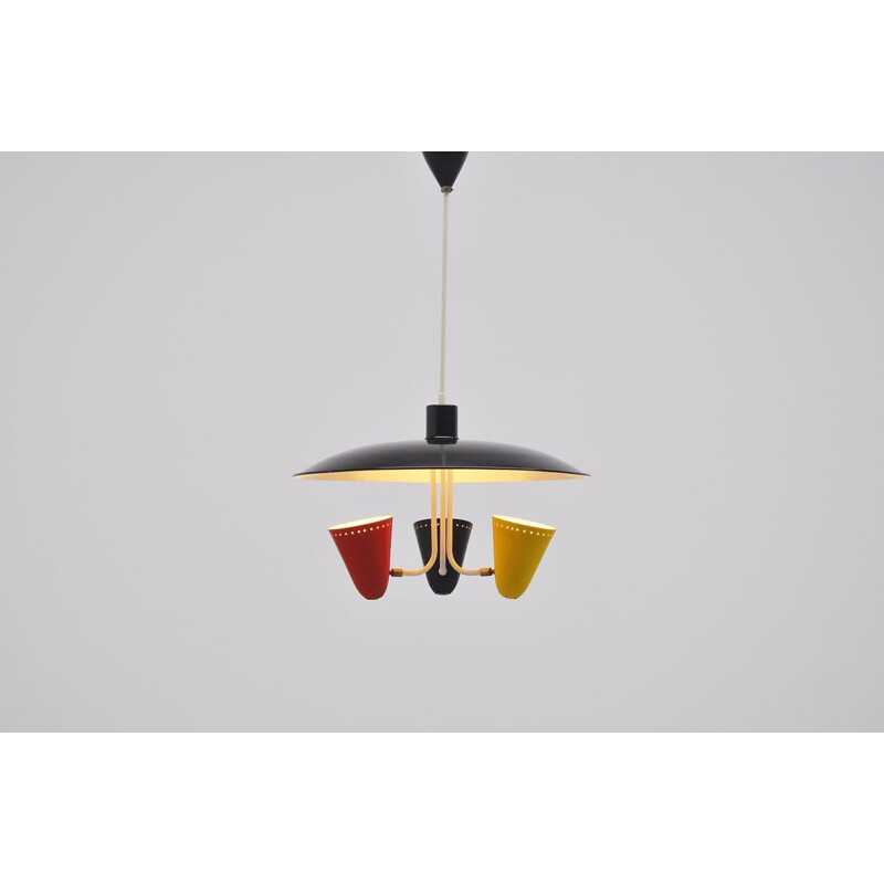 Vintage pendant lamp Hala by H. Busquet 1955