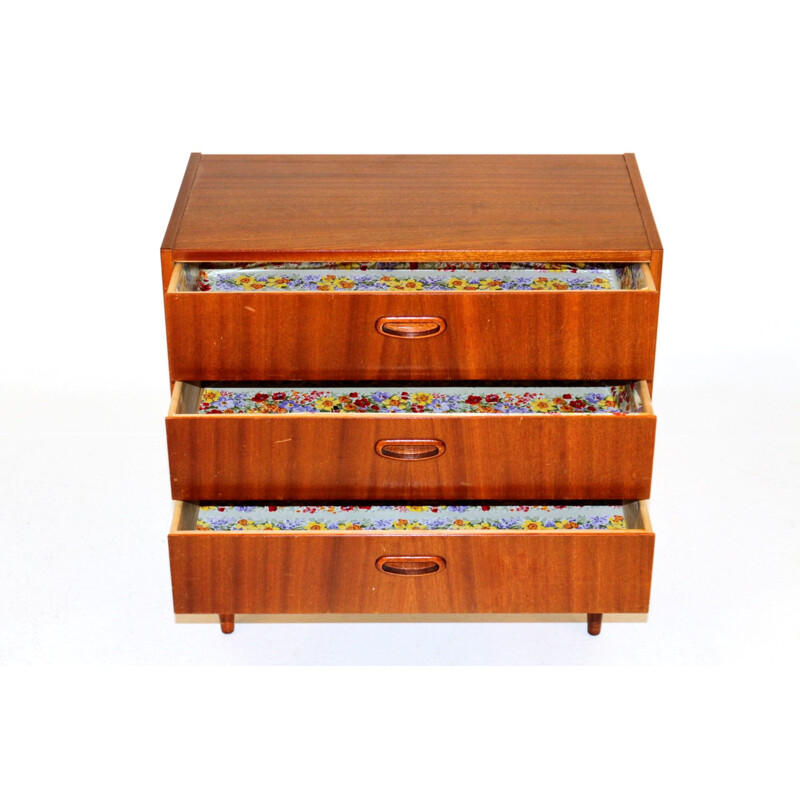 Vintage mahogany chest of drawers, Sweden 1960