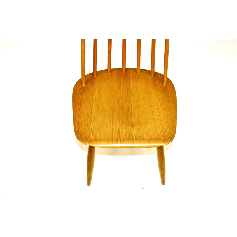 Vintage pinnstol beuken stoel 1960