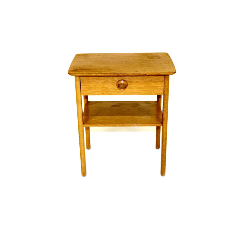 Vintage oak bedside table, Sweden 1960