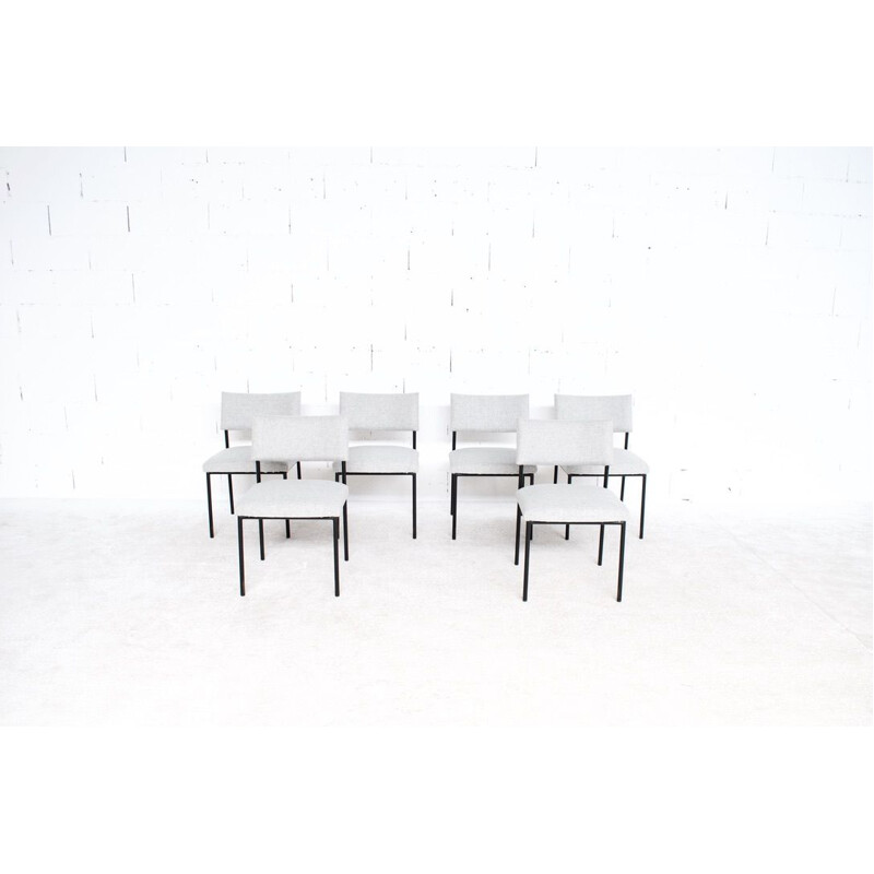 Set of 6 vintage chairs by Joseph André Motte, model 764, Steiner 1950