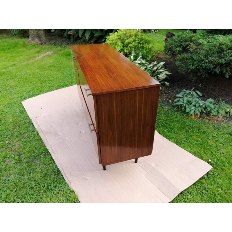 Vintage highboard on straight legs 1970