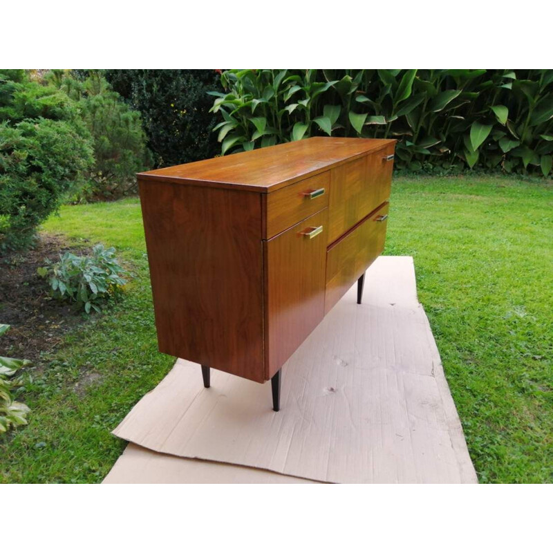 Vintage highboard on straight legs 1970