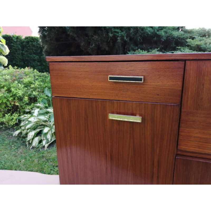 Vintage highboard on straight legs 1970