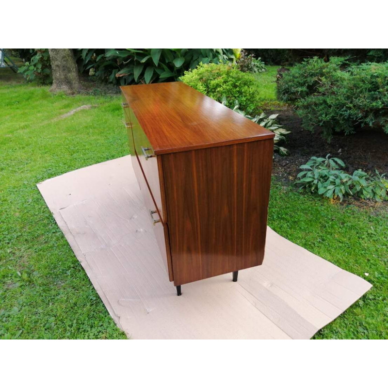 Vintage highboard on straight legs 1970