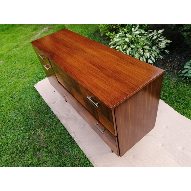 Vintage highboard on straight legs 1970