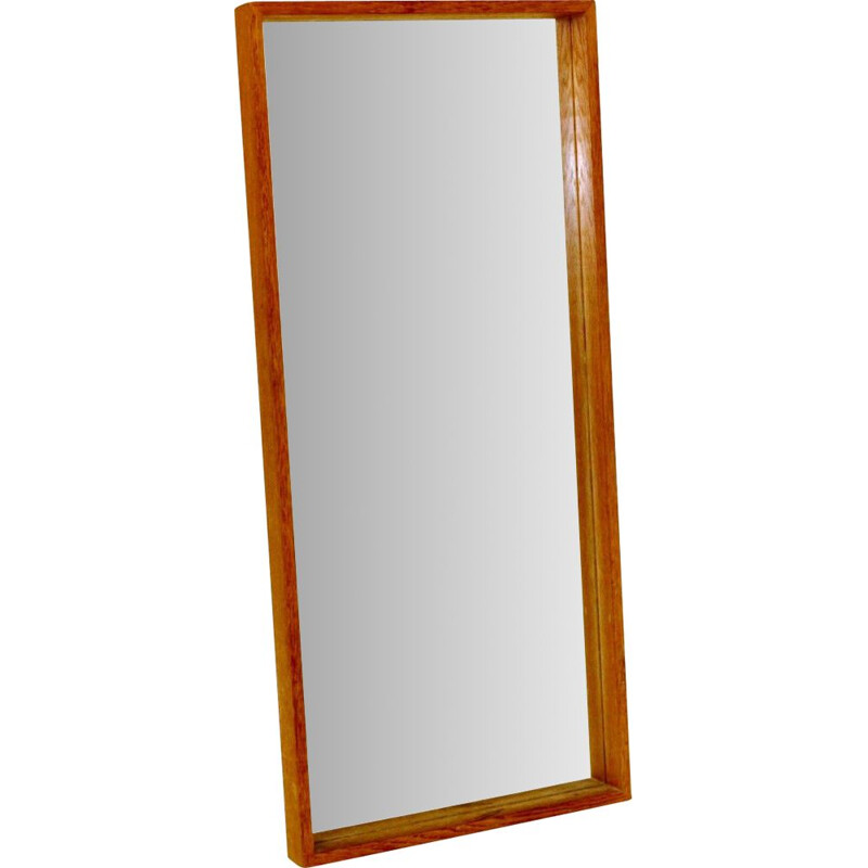 Vintage solid oak mirror, 1960