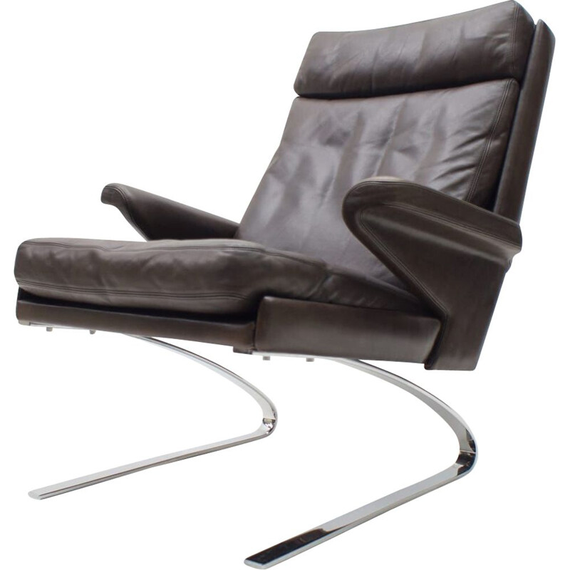Mid-Century High Back Lounge Chair by Reinhold Adolf & Hans-Jürgen Schräpfer for Cor, German 1960s
