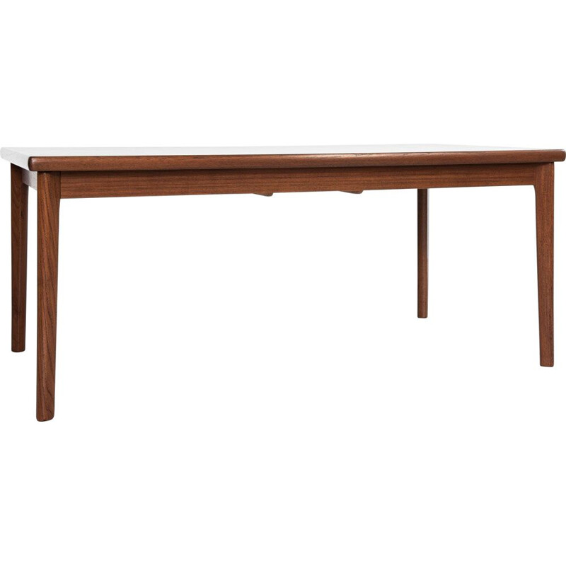 Midcentury rectangular dining table in teak with 2 extensions Danish 1960s