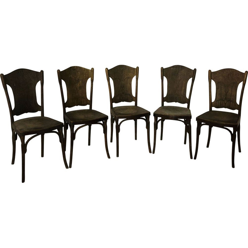 Suite of 5 vintage J.J Kohn chairs