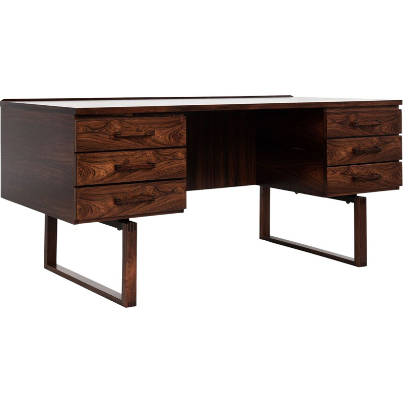 Midcentury desk in rosewood by Henning Jensen & Torben Valeur for Munch Møbler Danish 1960s