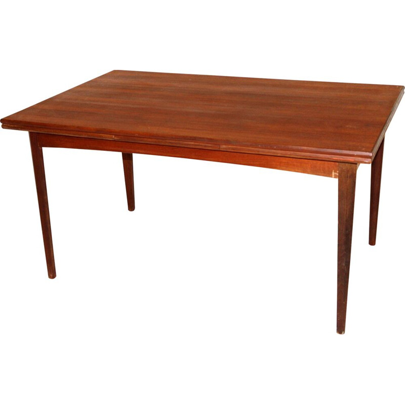 Vintage teak extensible dining table, Denmark, 1960