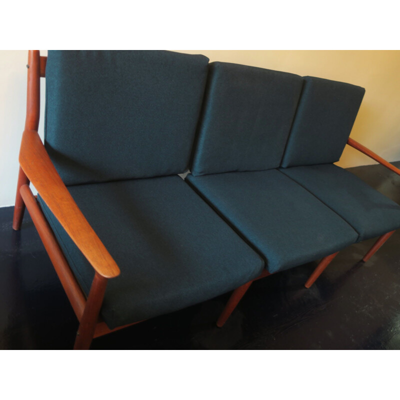 Vintage teak 3 seater sofa by Grete Jalk Danish 1960