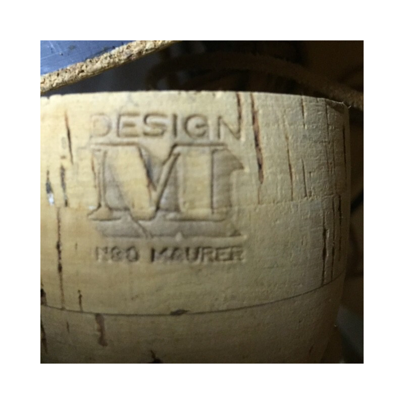 Suspension Design M "Zanotl" vintage en liège, Ingo MAURER - 1970