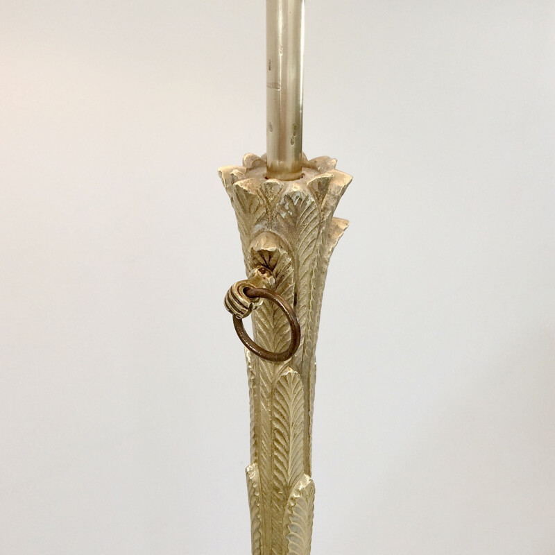 Vintage gilt bronze floor lamp by Maison Charles France 1960