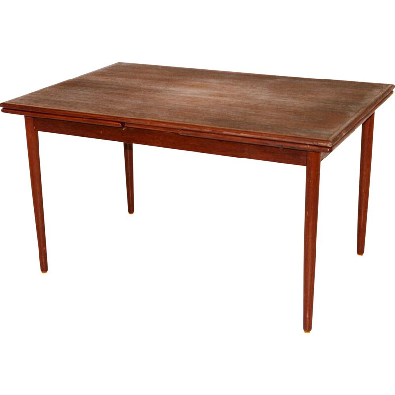 Vintage teak extensible dining table, Denmark, 1950