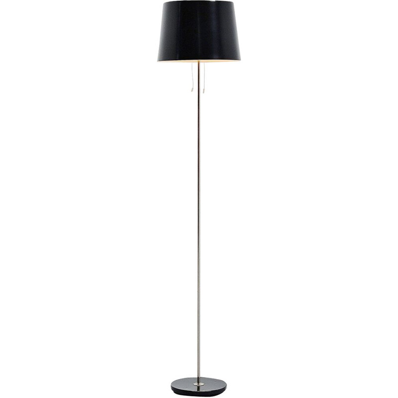 Vintage floor lamp black industrial Gispen 1960