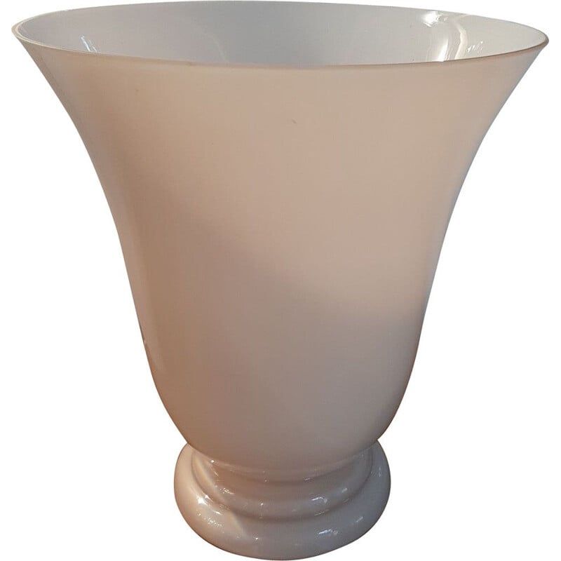Vintage lamp cornet shape pink glass France 1970