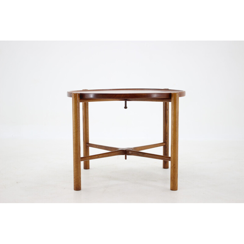 Vintage Teak and Oak Table Side Hans J. Wegner for Andreas Tuck Denmark 1960s