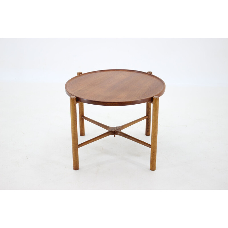 Vintage Teak and Oak Table Side Hans J. Wegner for Andreas Tuck Denmark 1960s