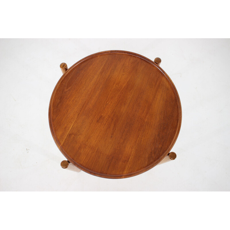 Vintage Teak and Oak Table Side Hans J. Wegner for Andreas Tuck Denmark 1960s