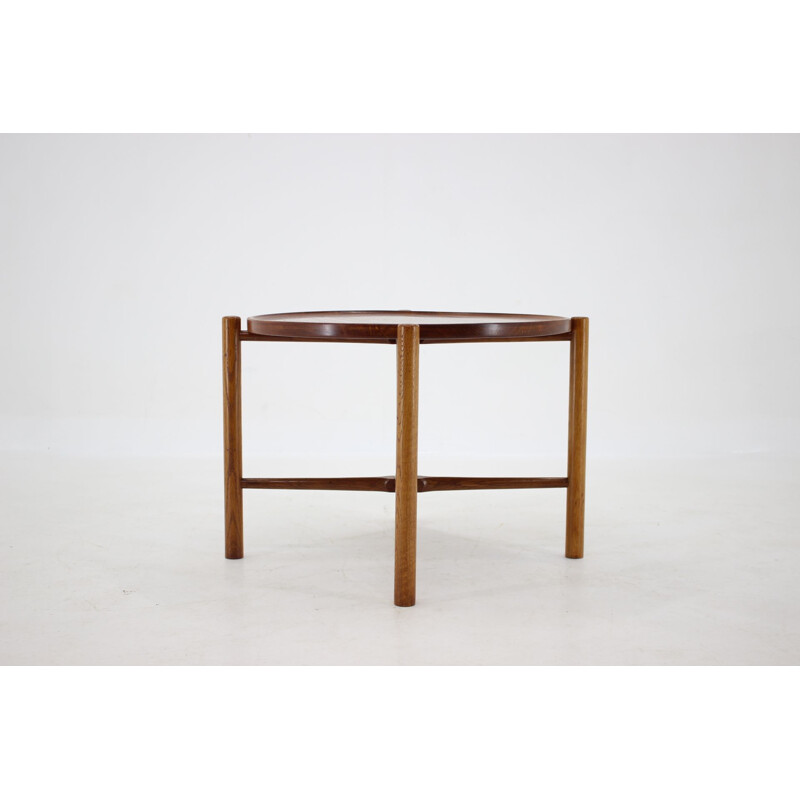 Vintage Teak and Oak Table Side Hans J. Wegner for Andreas Tuck Denmark 1960s