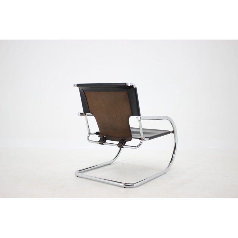 Vintage Arrben Chrome and  Leather Cantilever Chair, Italy 1960s