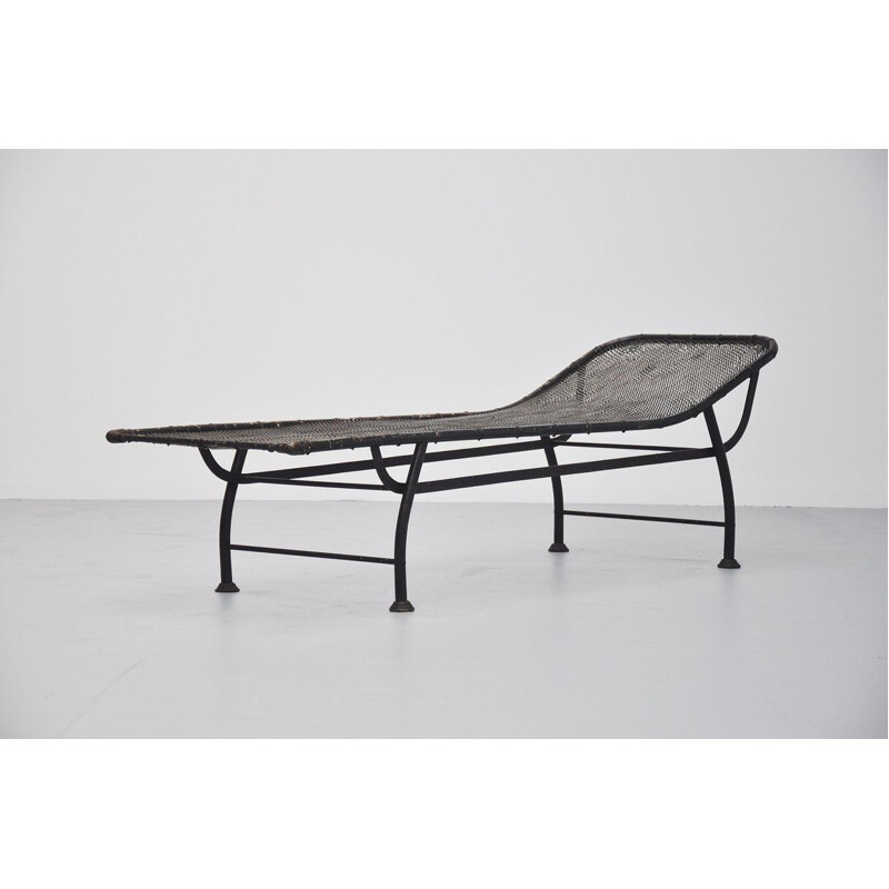 Vintage Industrial daybed in the manner of Jean Prouve 1930