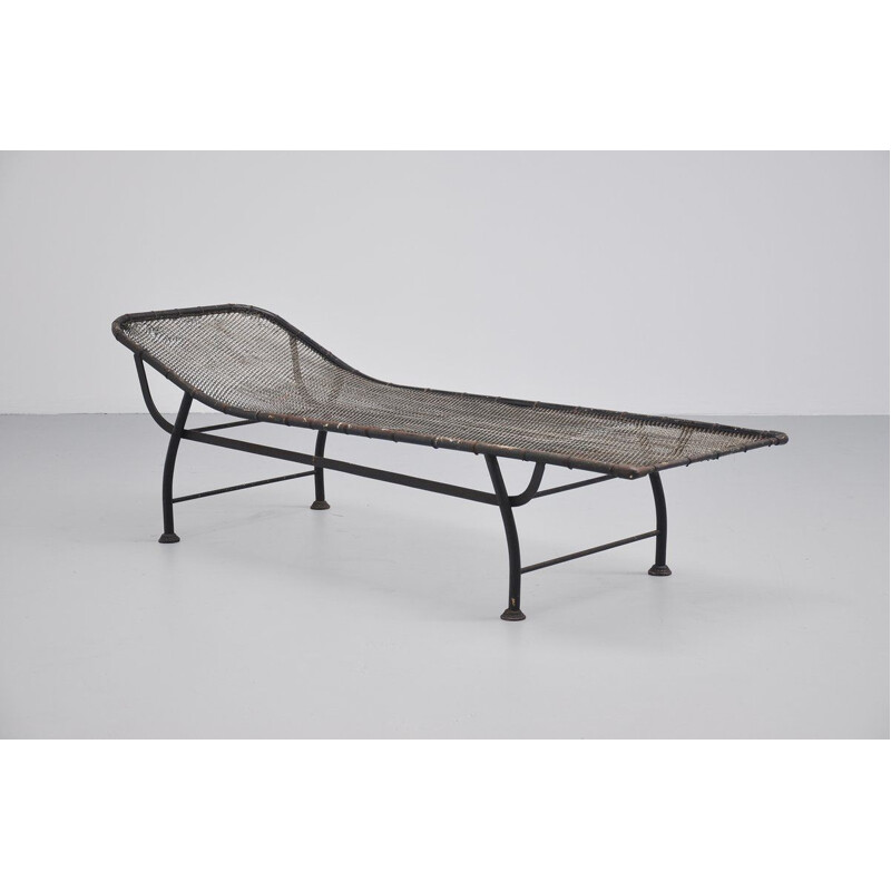 Vintage Industrial daybed in the manner of Jean Prouve 1930
