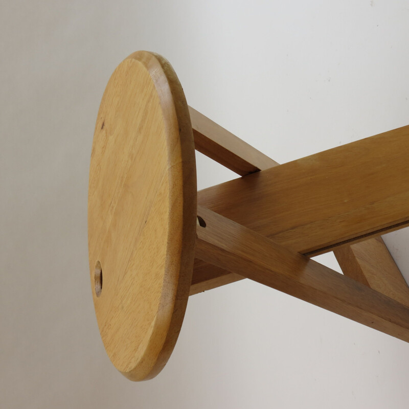 Vintage Folding Wooden Stool And Table Of Suzy Stool By Adrian Reed