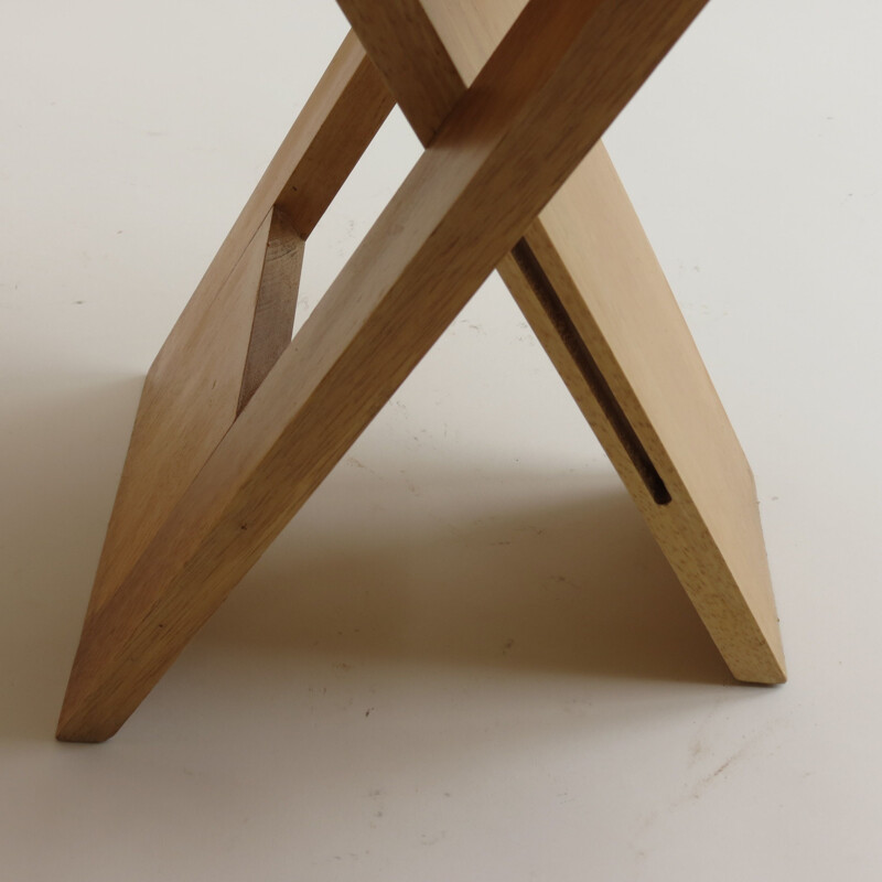 Vintage Folding Wooden Stool And Table Of Suzy Stool By Adrian Reed