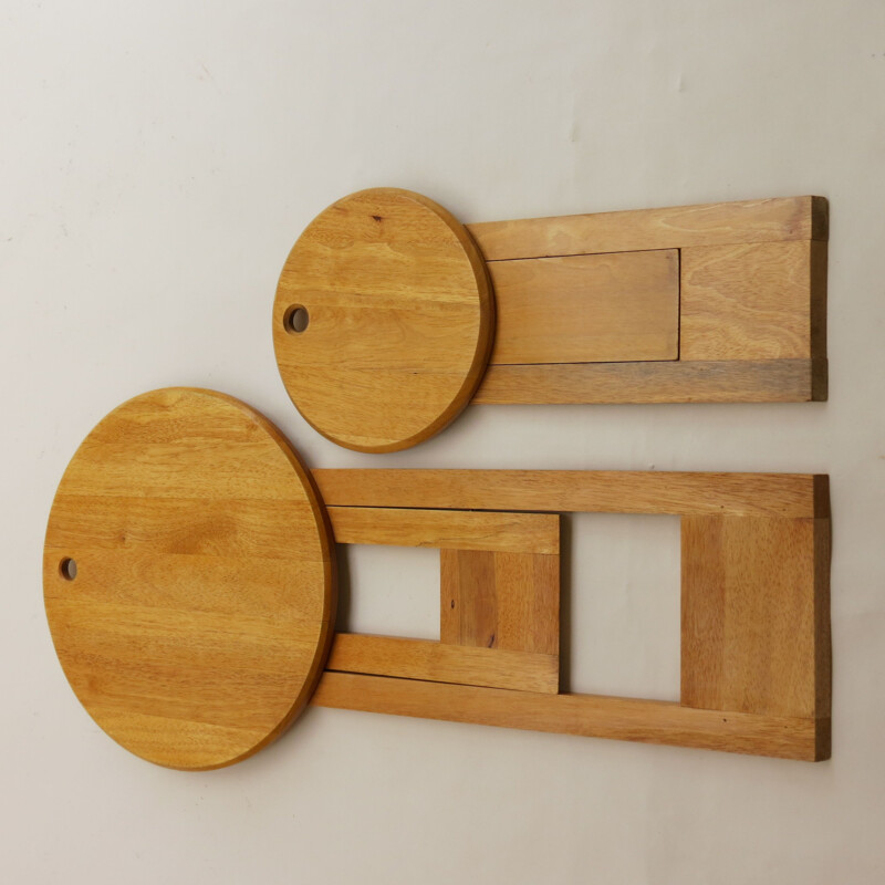 Vintage Folding Wooden Stool And Table Of Suzy Stool By Adrian Reed