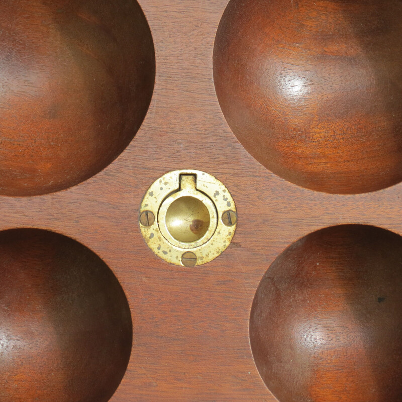 Solid mahogany vintage coin tray 1950's